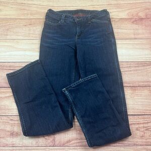 Carhartt Jeans Womens 2R Straight Original Fit Flannel Lined Denim Blue 27x30.5